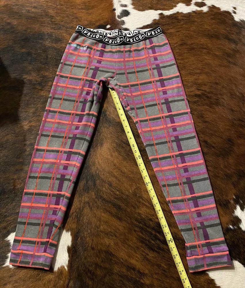 VOLCOM PINK PLAID Performance Dry Warm Sweats