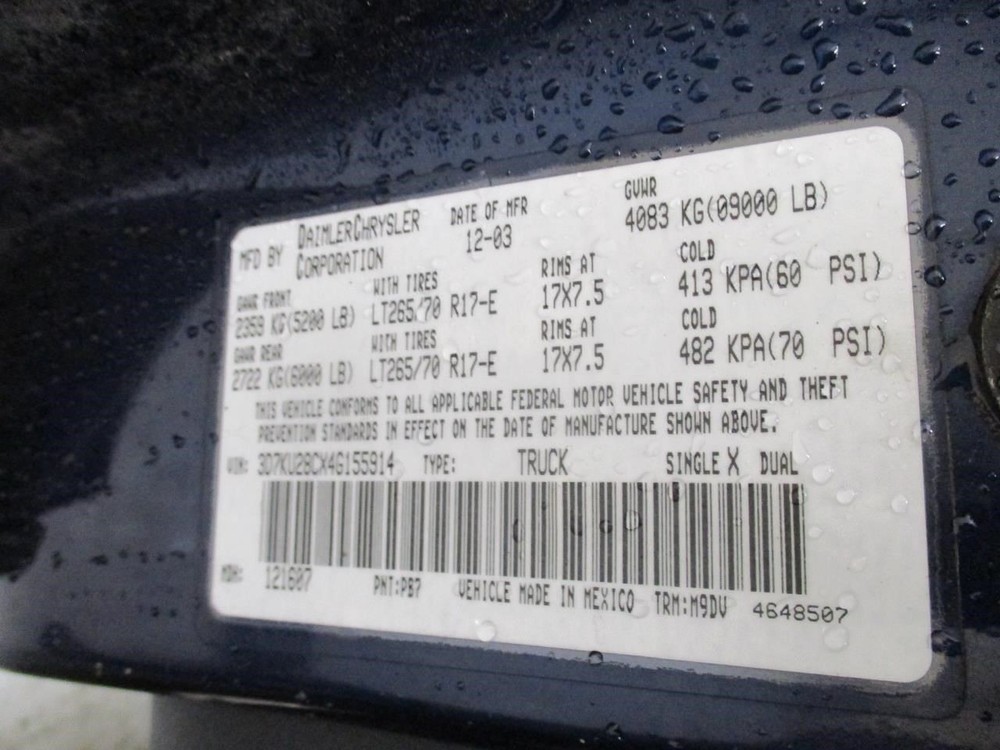 RAM2500 2004 Battery Tray 1886472