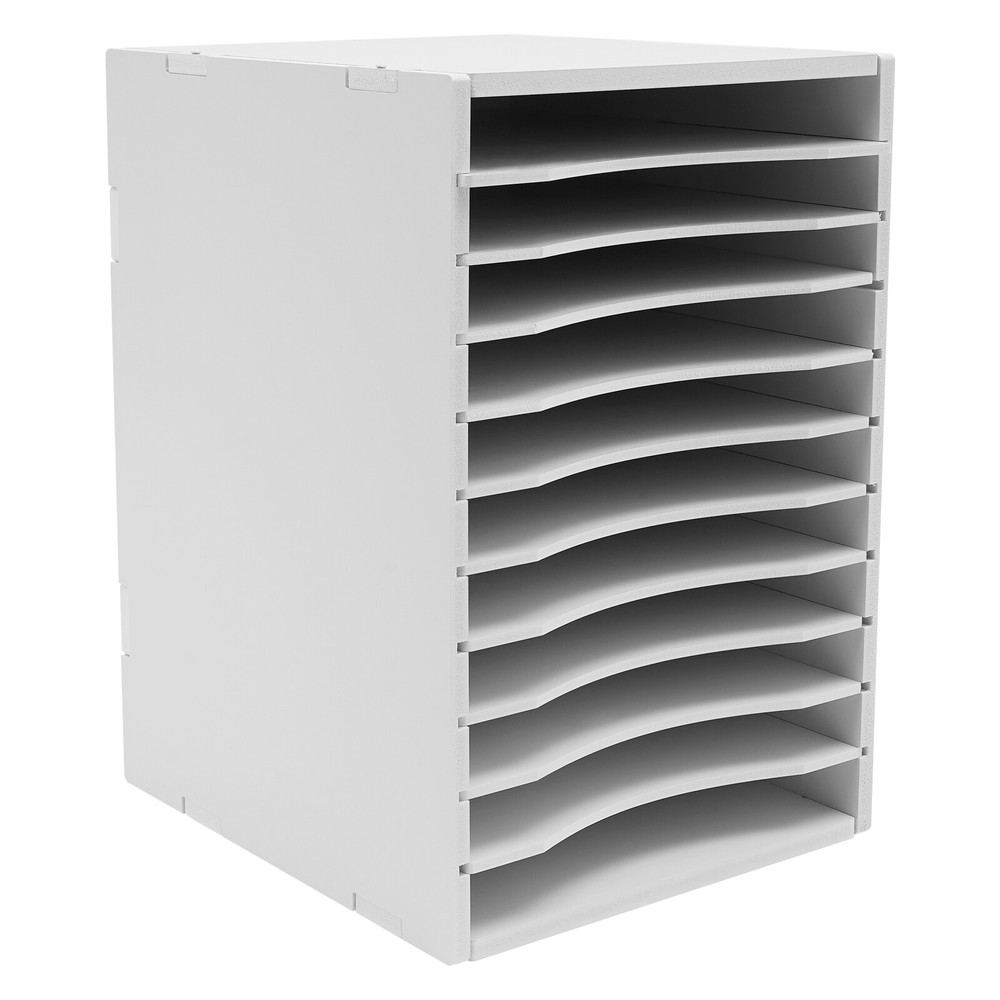 Document Organizer Vertical Desktop Sorter 11-Compartments Paper Storage Holder