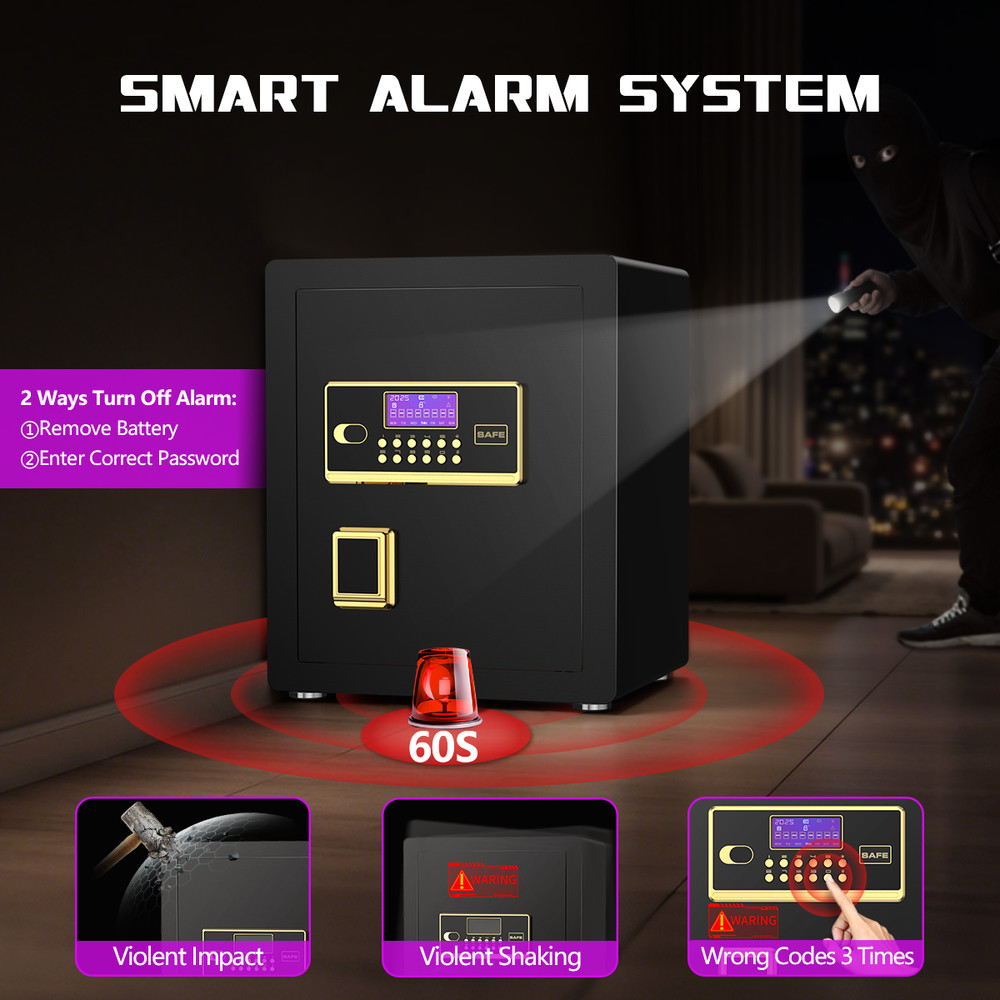 3.0 Safe Box Adjustable Shelf Digital Panel for Home Office Anti-Theft Security