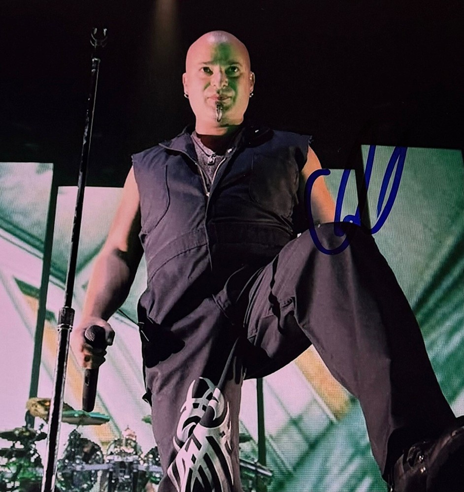 DAVID DRAIMAN signed 8x10 photo - DISTURBED