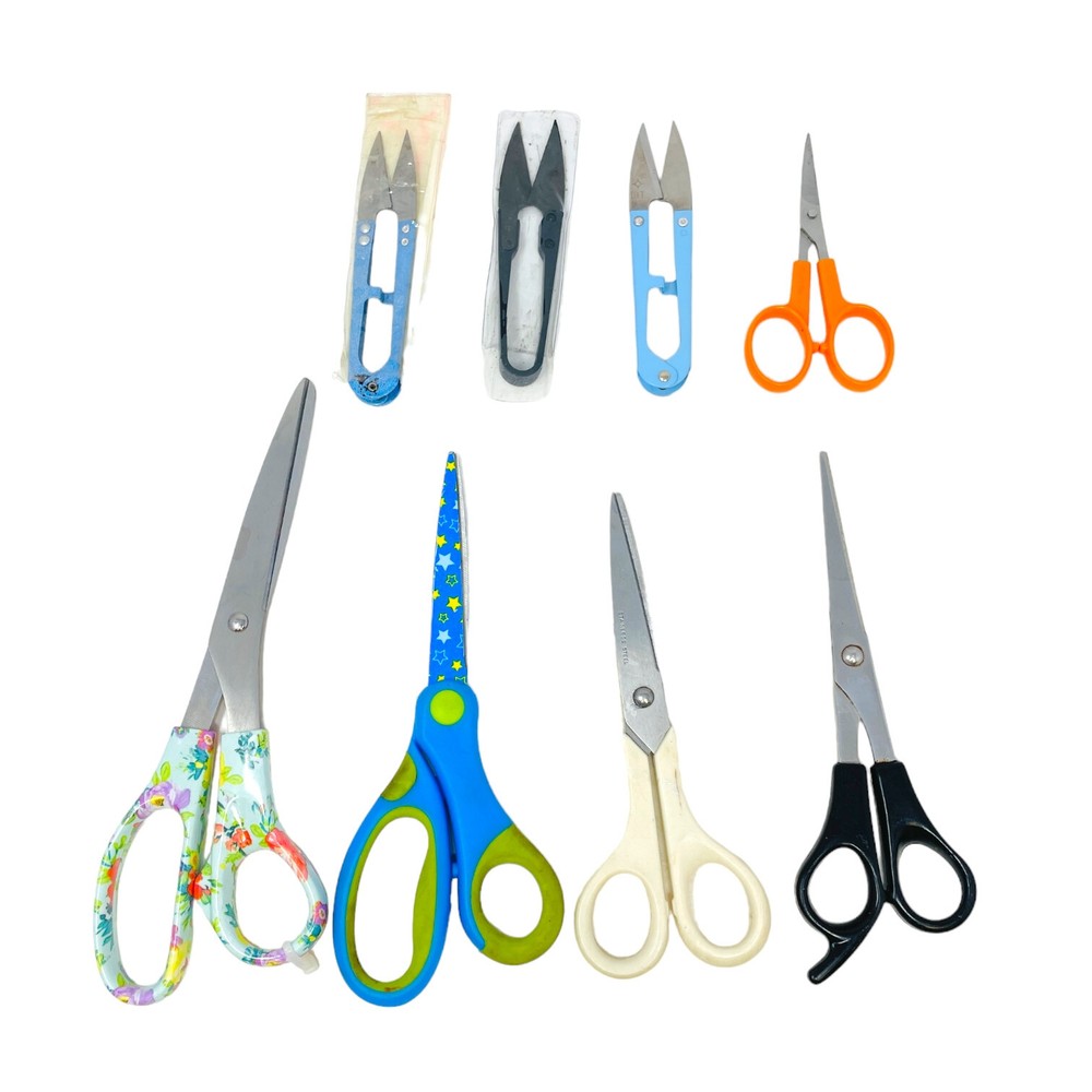 8 Pcs Assorted All-Purpose Shears Stainless Steel, Thread Snips Scissors