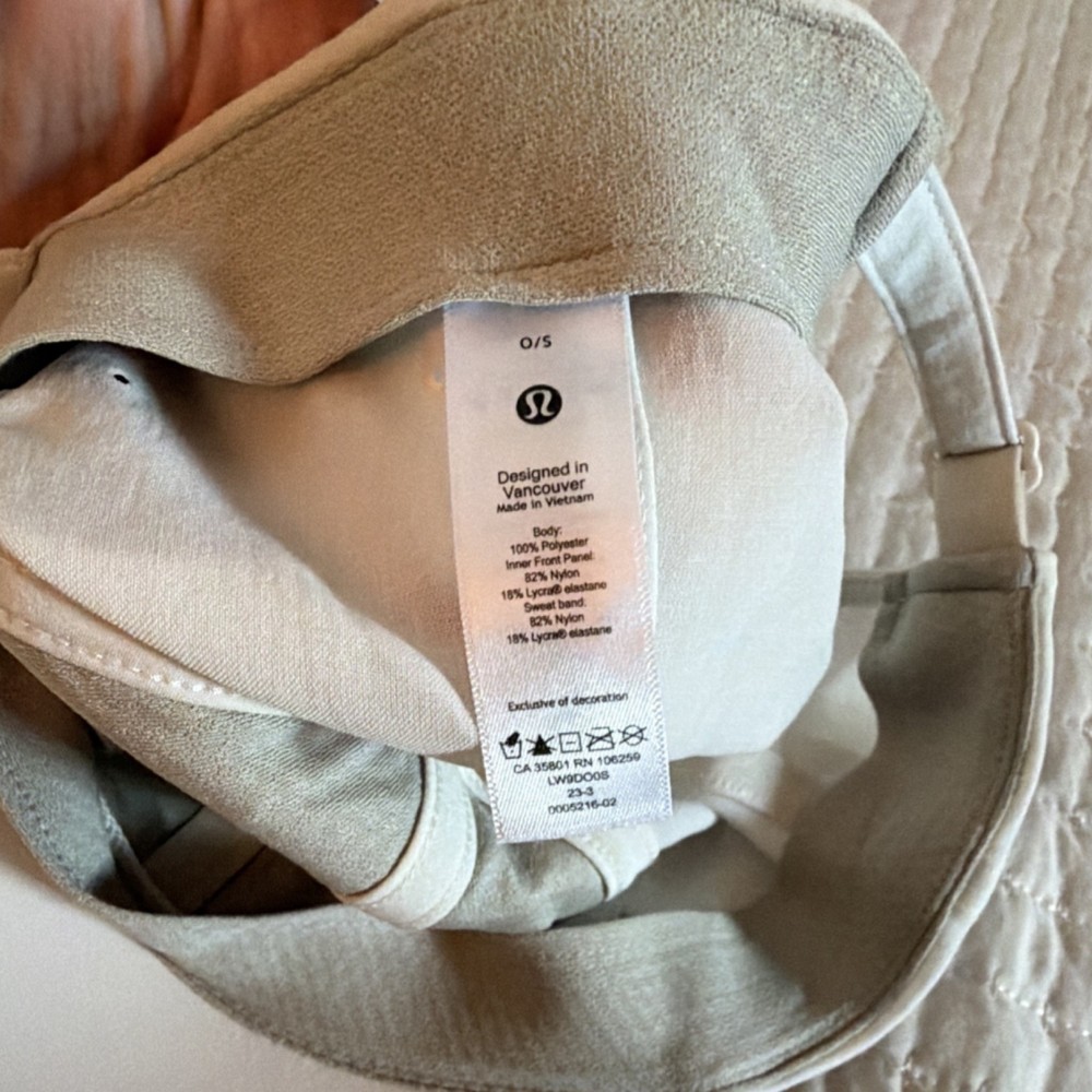 Lululemon White Baseball Cap One Size Adjustable Solid Logo Unisex