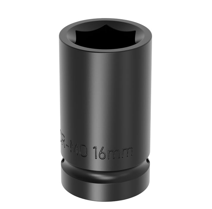Impact Socket Shallow Socket 1/2 drive Lug Nut Flip Socket Chrome-Moly 16mm