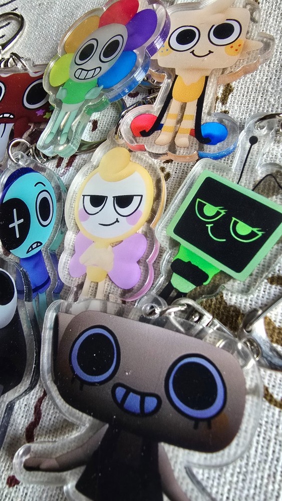 8pcs Set Amine Dandy's World keychain,Keyring/ bag charm/Acrylic Keychains.