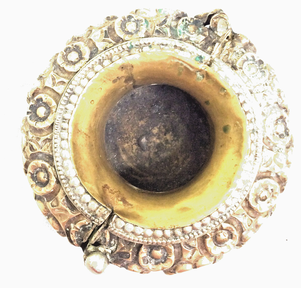 ornate Baroque Style Silver-plated candlestick holder