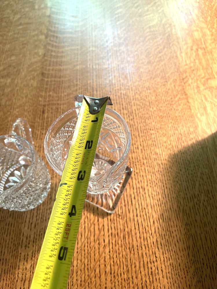 VINTAGE Diamond Quilted Pitchers Glassware, Decorative or Usage
