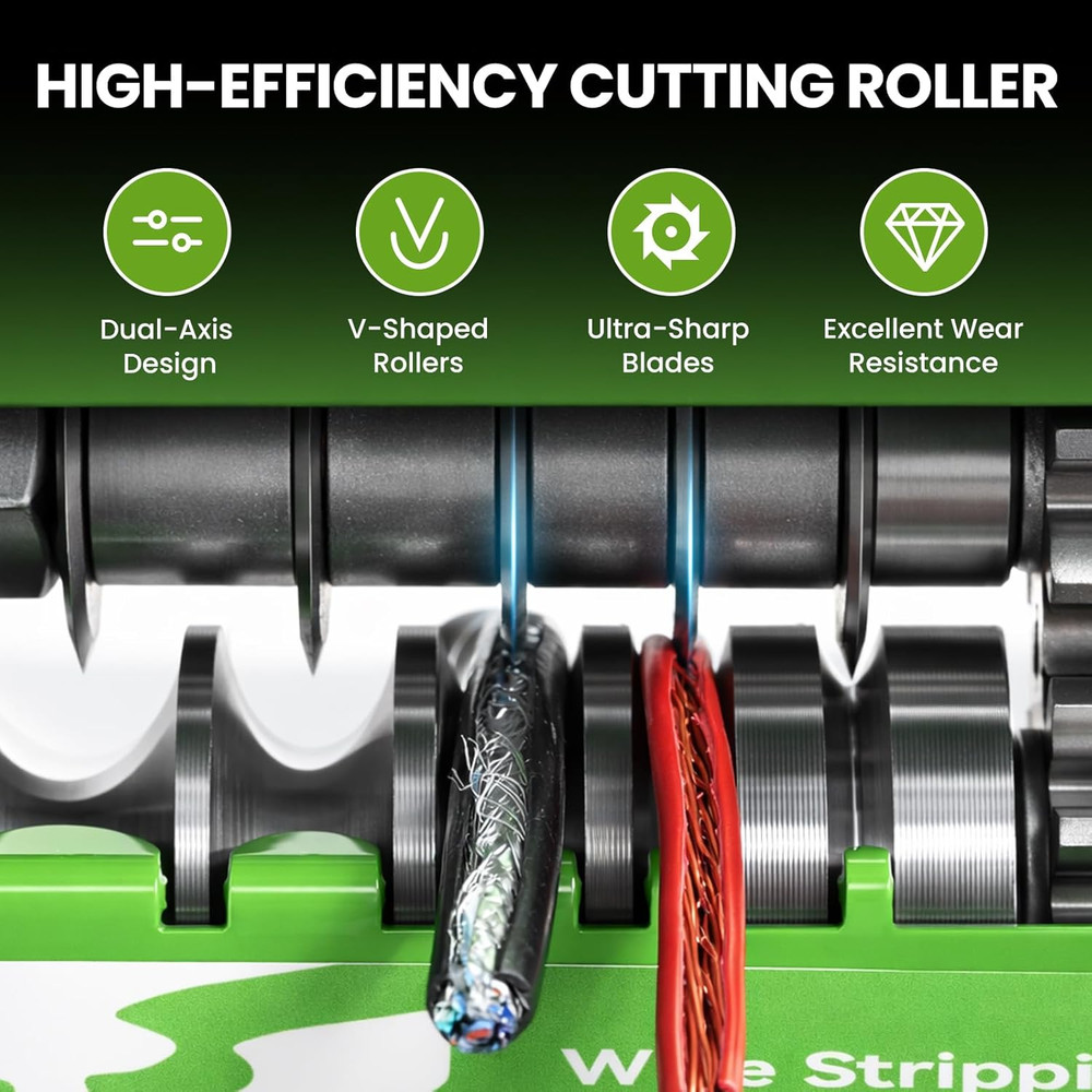 Manual Wire Stripping Machine, Drill Powered Hand Crank Wire Stripper Tool with