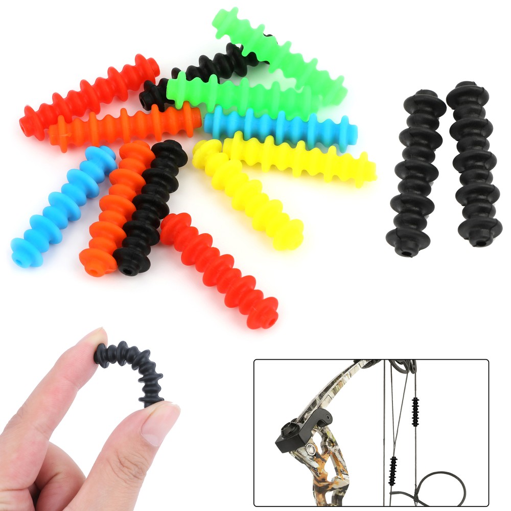4X Compound Bow Bowstring Stabilizer Silica Gel Shock Absorber Silencer ID 2.3mm