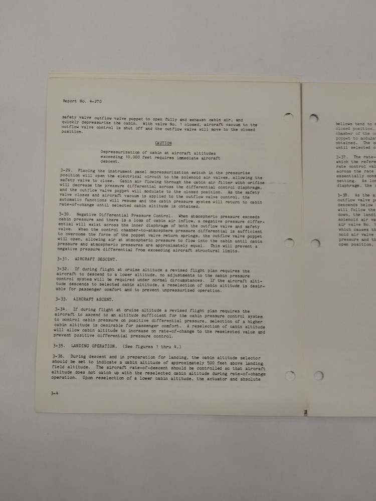Garrett Cabin Pressure Control System 140468A Operation & Maintenance Instruct