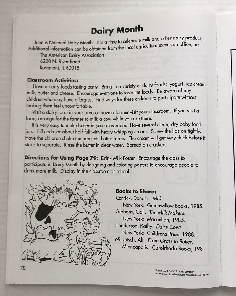 Disney Classmates Spring Summer Holidays Activity Book 1991 PB Judy Instructo