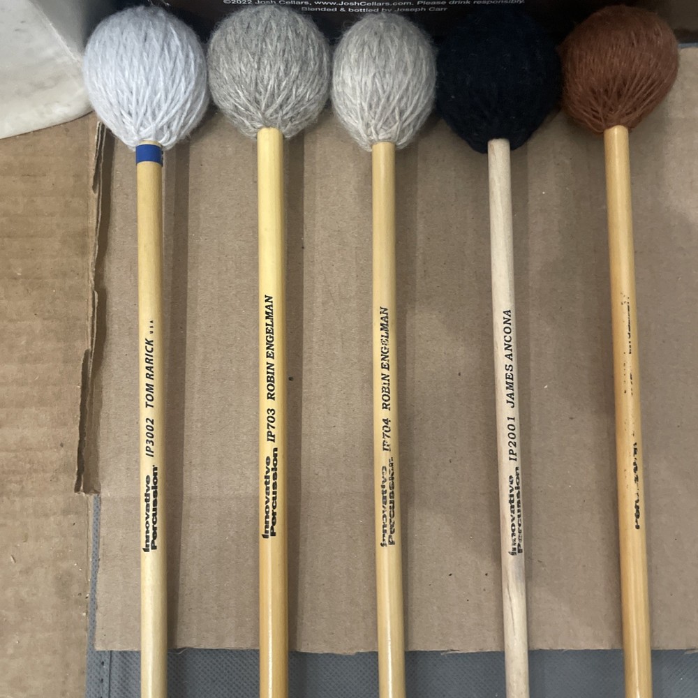5 PREMIUM Multi Yarn Mallets Innovative Percussion Gong Singing Bowl MARIMBA EUC