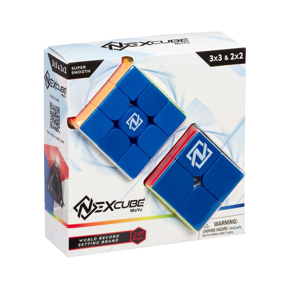 NEXcube 3x3 + 2x2 Classic - Stickerless Speed Cube - Super Smooth Technology Unl