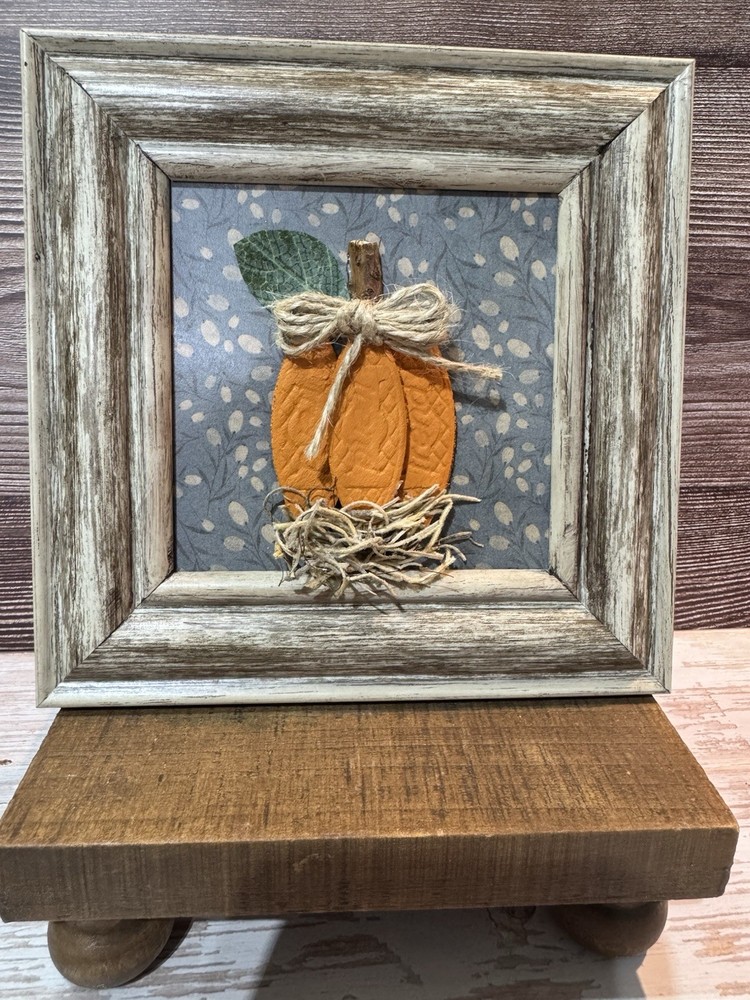 Small Handcrafted Pumpkin In Frame