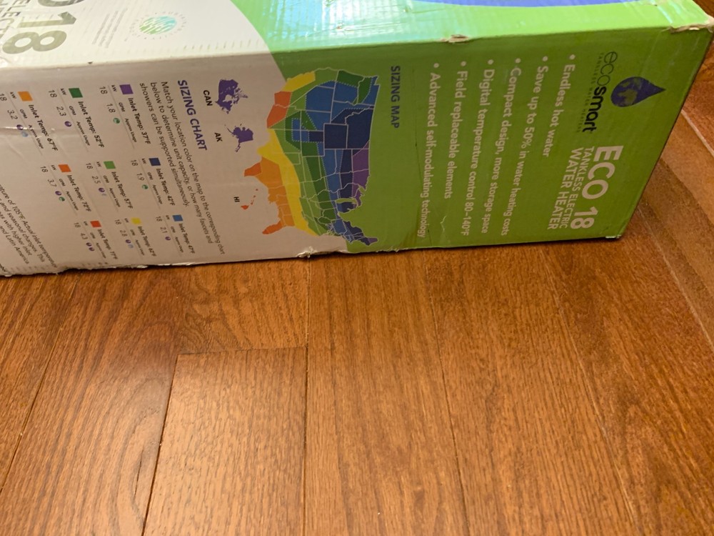 EcoSmart Eco 18 kW 3.51 GPM 240-Volt Electric Tankless Water Heater