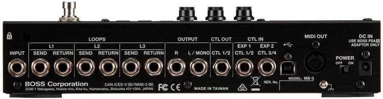 BOSS/MS-3 Multi Effects Switcher Boss Multi Effects Switcher Black New