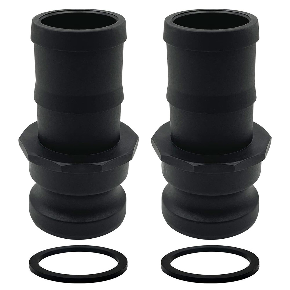 2pcs 2" Poly E-200 Type E Camlock Fittings Male with Hose Shank Coupling