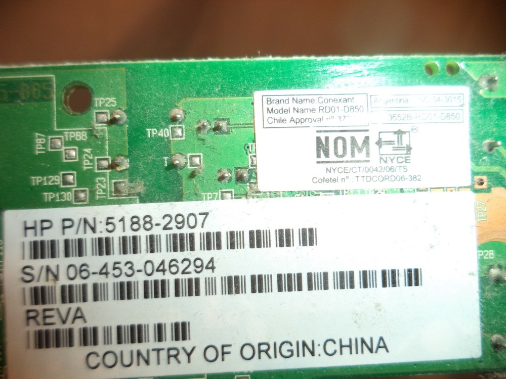 5188-2907 HP Fax/Modem Card