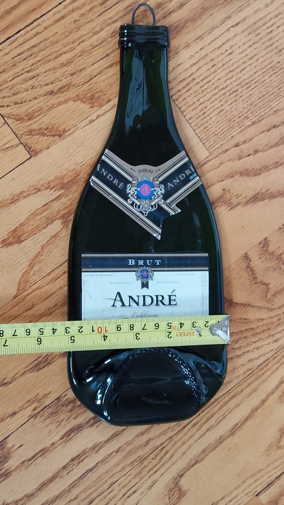 Glass Andre Champagne Bottle (Flattened Smashed)