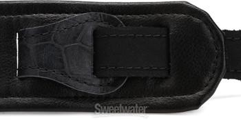 LM Products Premier Guitar Strap - Crocodile, Black