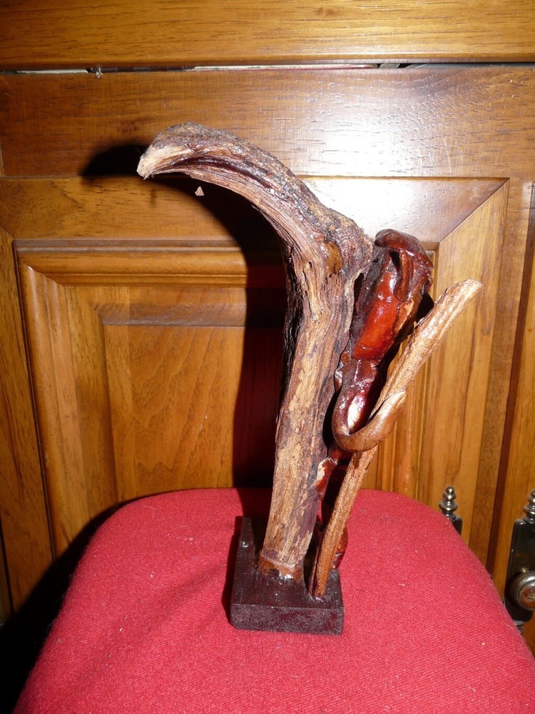 PERU AMAZON MYTHOLOGICAL FOREST CREATURE CHULLACHAQUI CARVING