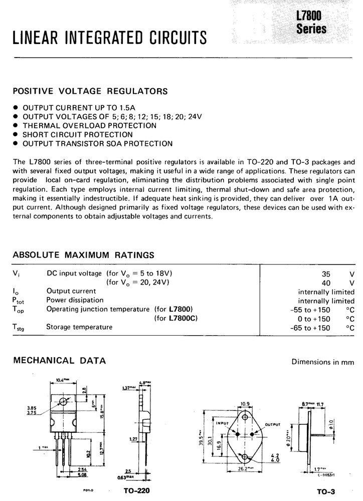 L7808C-T STMicroelectronics Positive Voltage Regulator 8V 1A Fixed Output TO-3