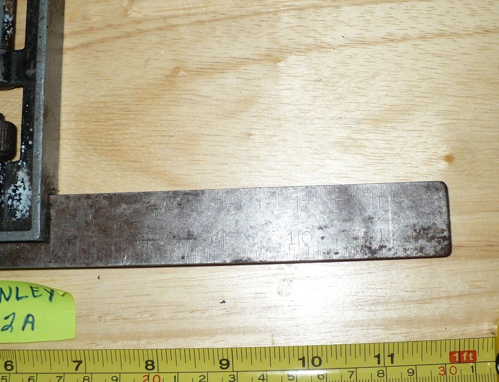 Vintage Stanley 122A Combination Square w/ Bubble Level