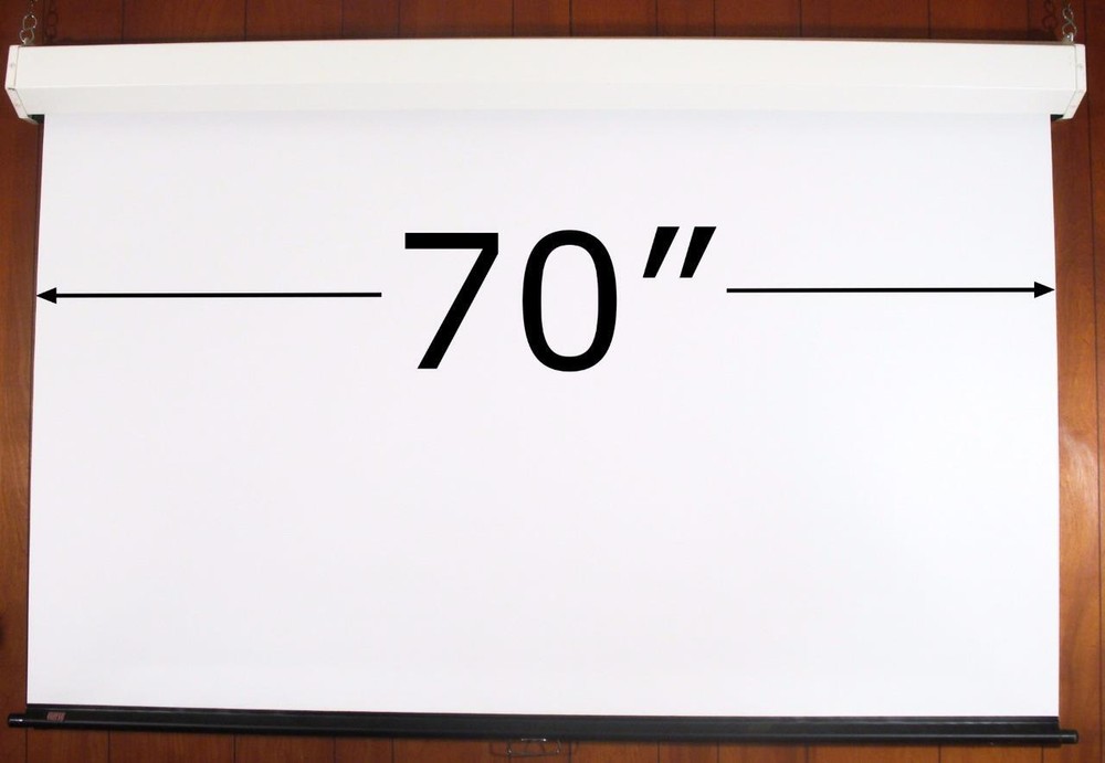 DRAPER LUMA 2 WALL PULL-DOWN PROJECTION SCREEN 70" WIDE MATTE WHITE SURFACE