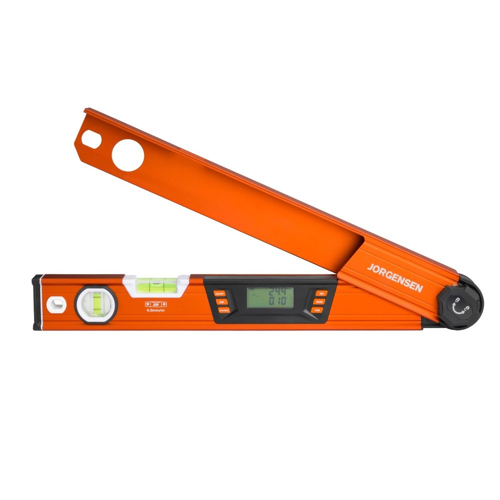Digital Angle Finder Tool - Multi-Angle Protractor with Backlit LCD & Level Bubb
