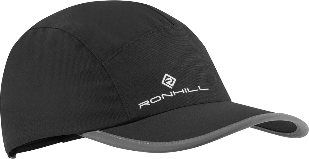 Ronhill Storm Running Cap Black Reflective Waterproof Run Adjustable Hat Mens