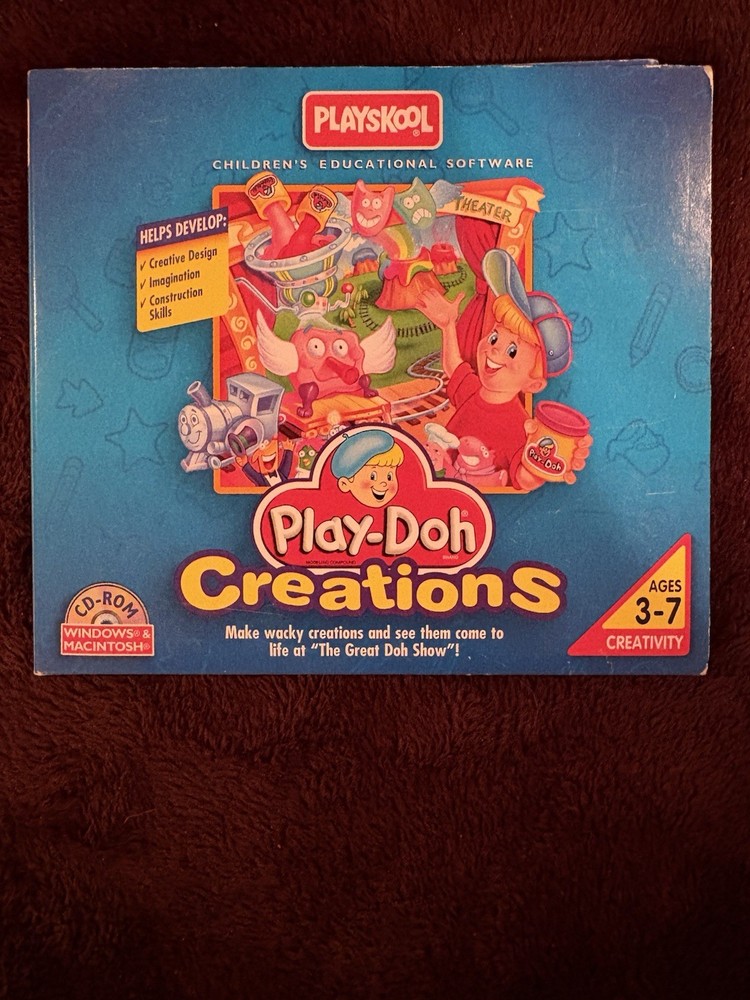 Playskool Play-Doh Creations PC CD-ROM w Instructions Opening Case Never Played