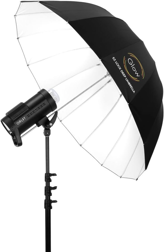 Easy Lock Medium Deep White Fiberglass Umbrella (41")