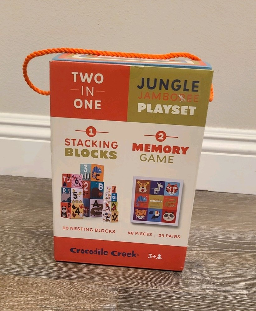 New Crocodile Creek, Nesting Blocks and Memory Game Creative Learning 3+