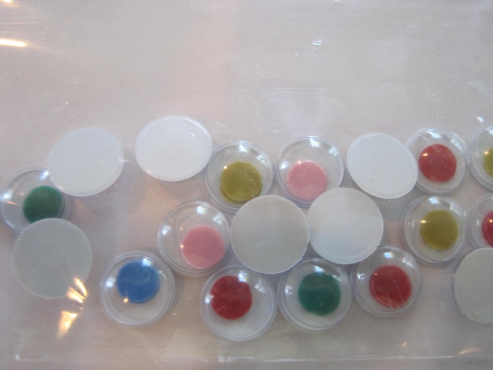 Wiggle Eyes 7 MM 10 MM Colored NOS