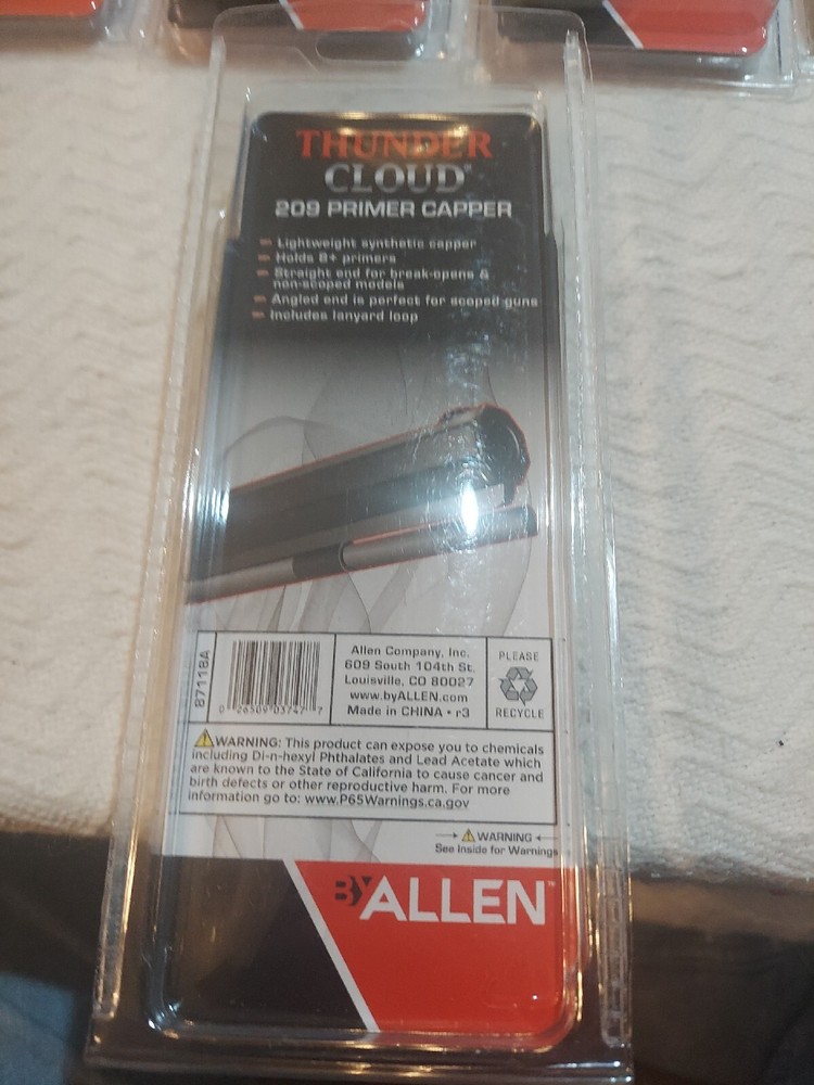 5 Allen Thunder Cloud 209 Primer Capper for Muzzleloader Black Powder NEW
