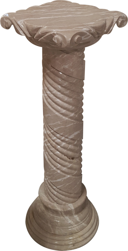 Solid Marble Pedestal Column Spiral 41" Tall. Pickup Only.