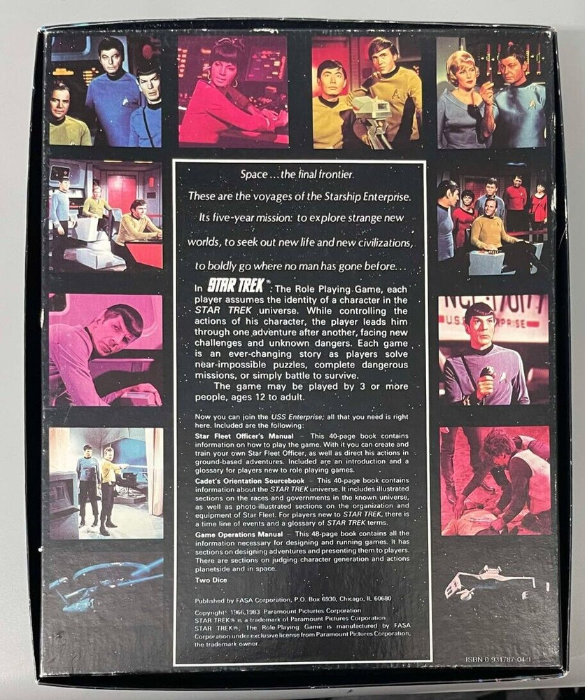 Star Trek Role Playing Game Second Edition #2004 Basic Game FASA 1983