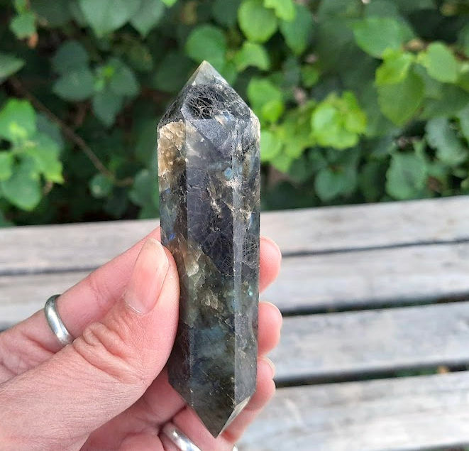 Labradorite Double Terminated Wand Set, Transformation, Higher Realm Connection