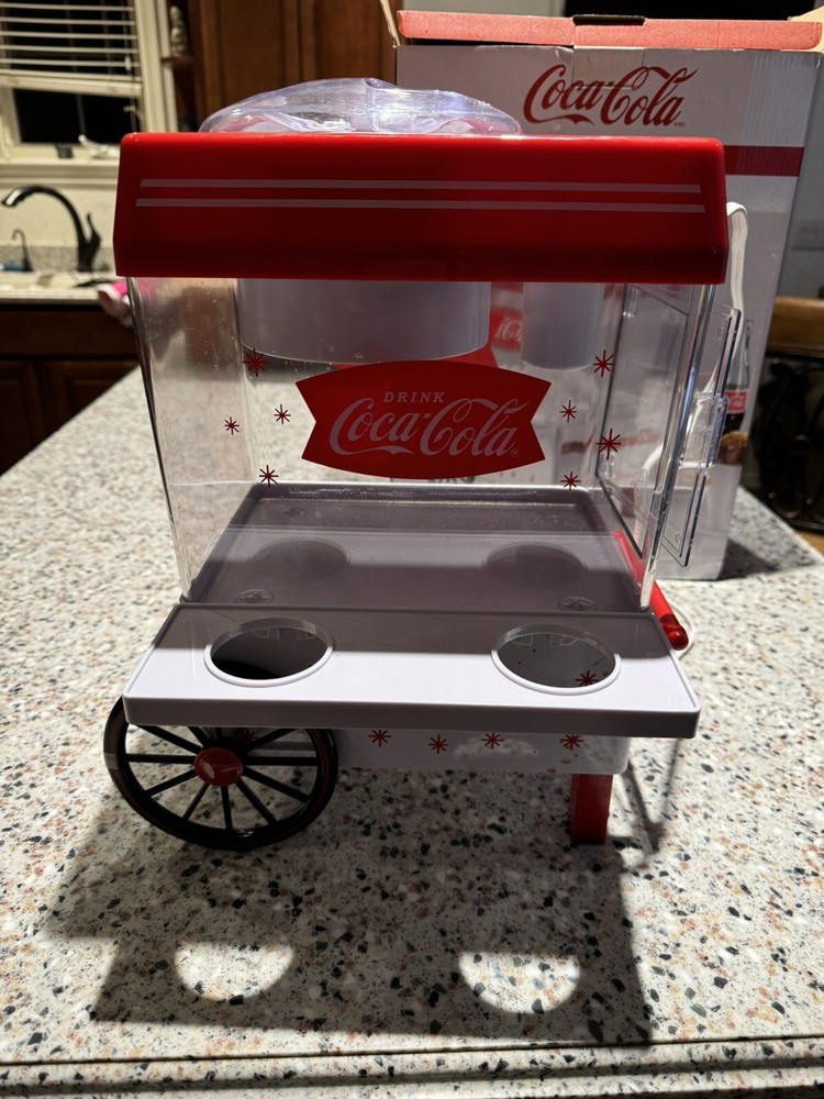 Nostalgia Snow Cone Machine 160 oz. Ice Capacity Coca-Cola Red/White