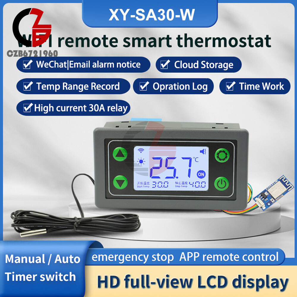 WIFI Remote Thermostat Digital Smart Automatic Temperature Controller with Probe