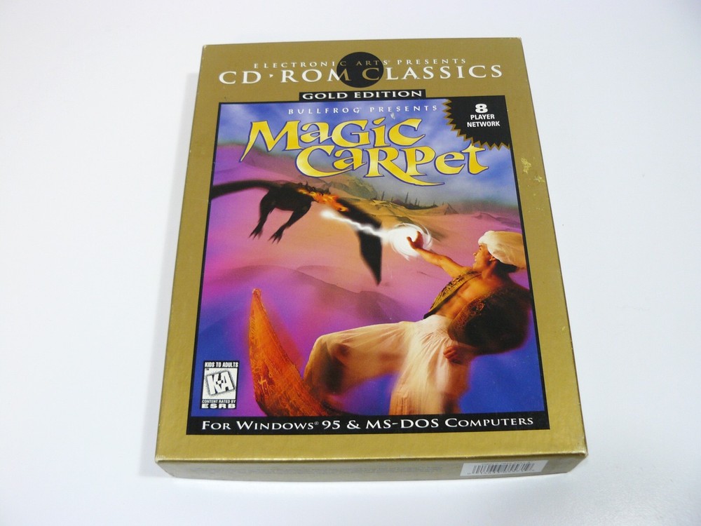 Magic Carpet - Bullfrog 1995 PC Computer Software Vintage CD-ROM Gold Edition