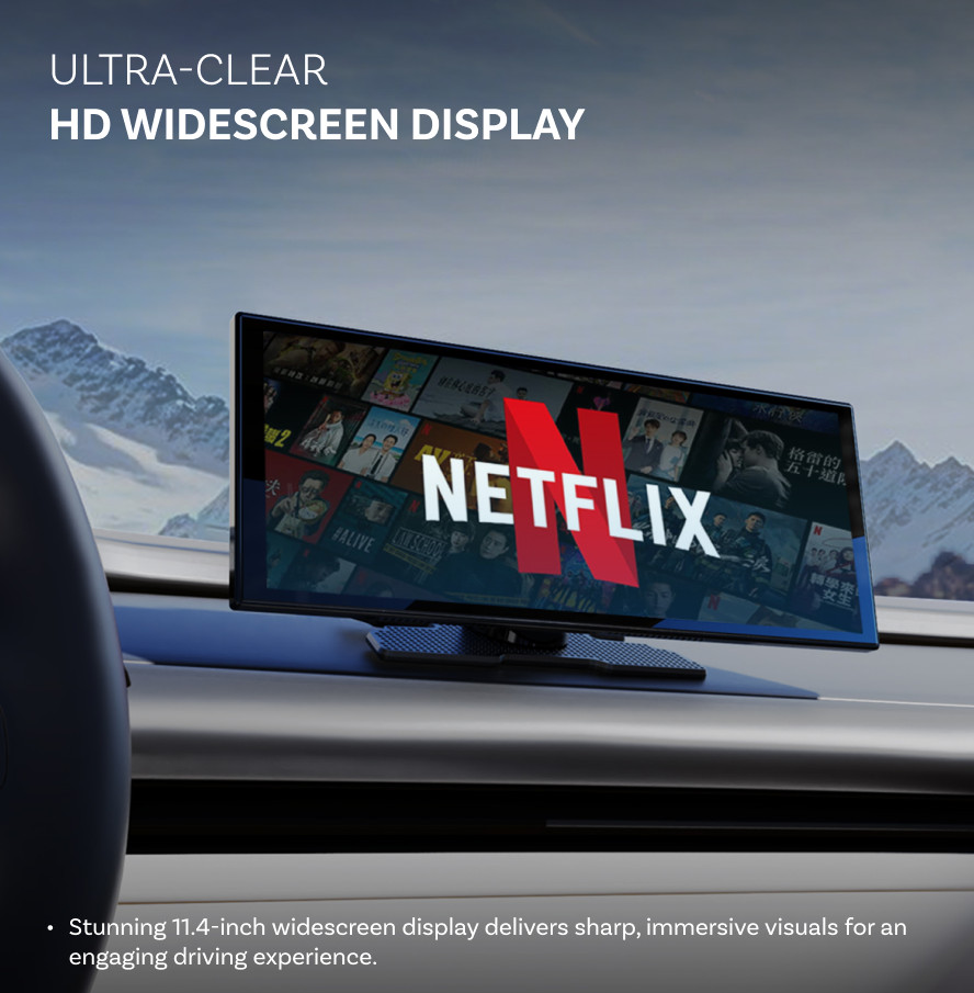 11.4" Ottoscreen AI-Assistant Car Touch Screen Wireless CarPlay+Android Youtube