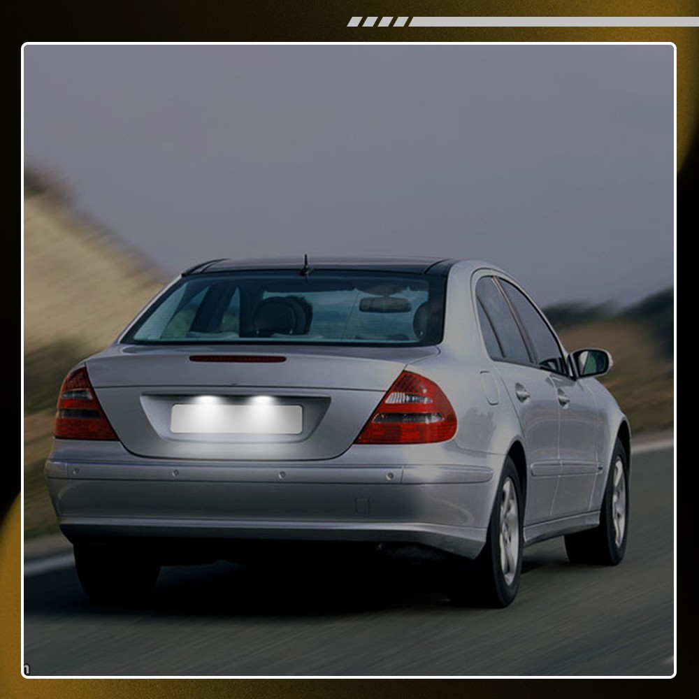 Canbus White LED License Plate Light Bulbs For Benz E-Class W211 4Door 2003-2009