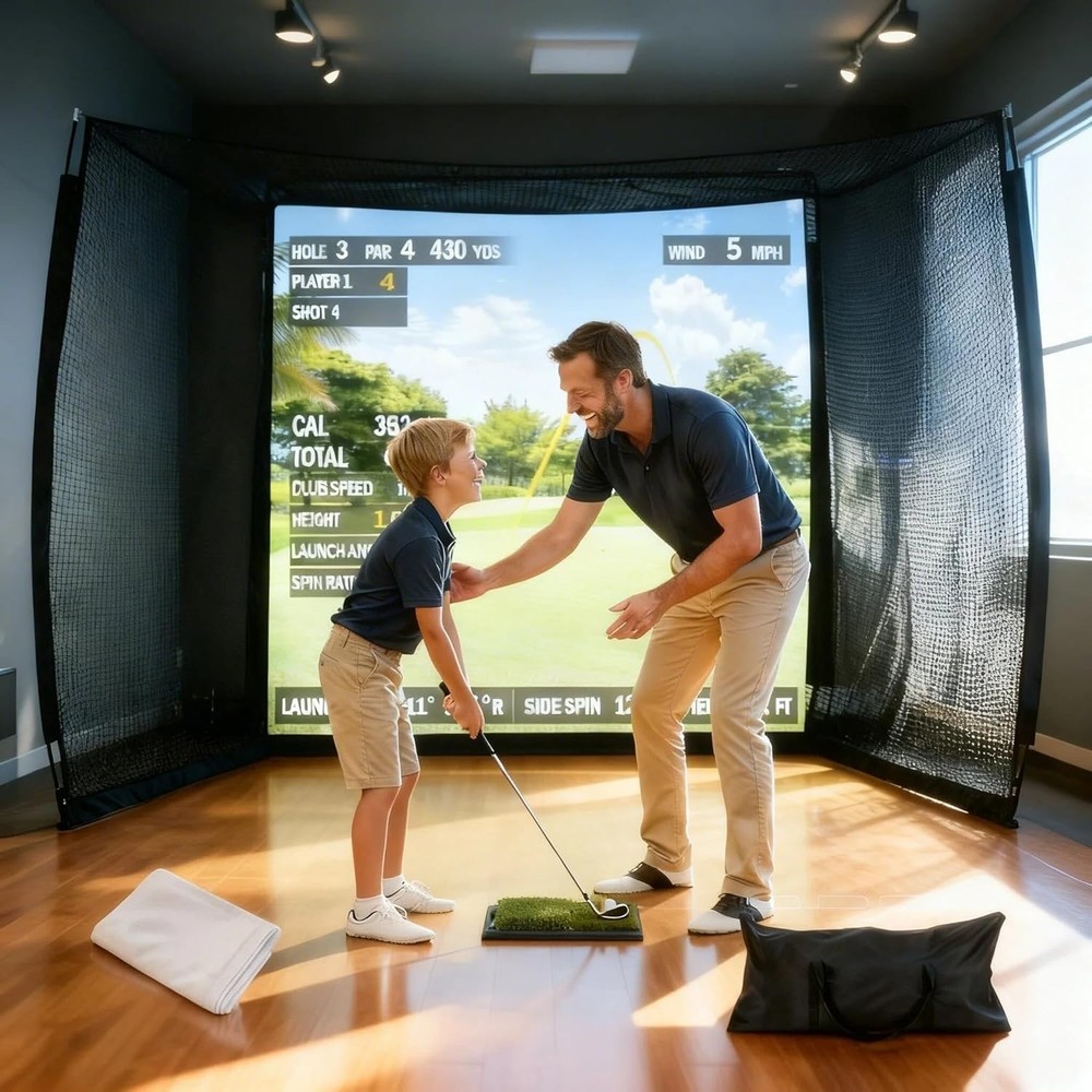 Golf Simulator Net, Net Return, for Garage, Hitting, Backyard, Driving, Indoor