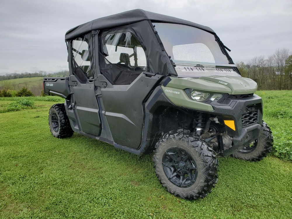 Can Am Defender Max 4 Full Cab Enclosure for a Hard Windshield-Upper Half Doors