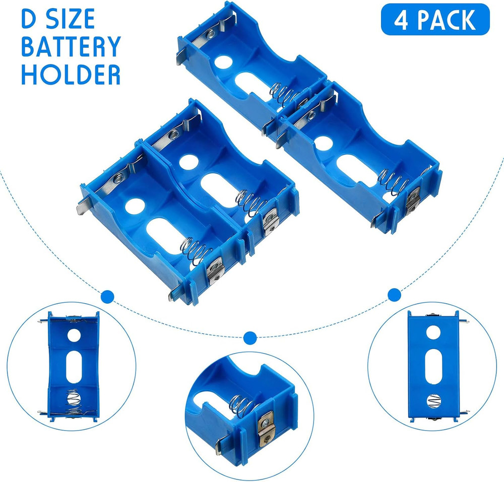 16 Pieces D Cell Battery Holder Series or Parallel Storage D Size Battery Case P