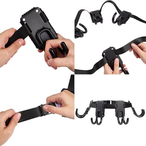 Treestand Strap Hangers with Metal Hooks for Tree Stand Platform Saddle