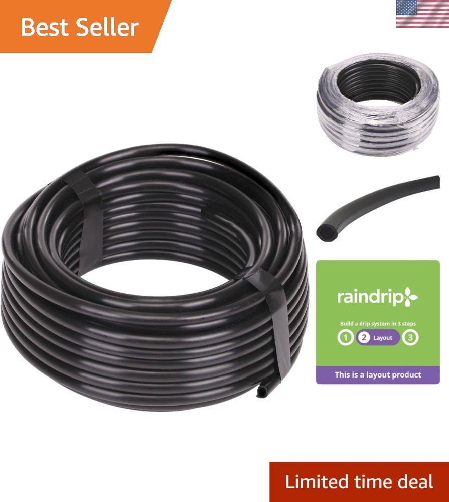 50ft 1/4-Inch Polyethylene Drip Irrigation Tubing - Efficient Watering Solution
