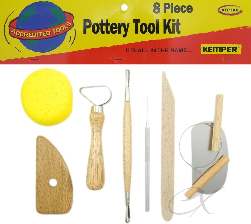 Kemper Pottery Tool Kit The Original 8-Piece Pottery Tool Set