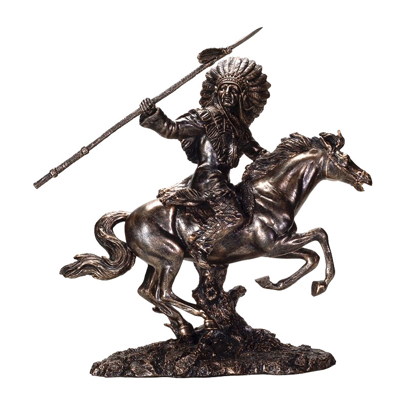 INDIAN RIDING HORSE WITH SPEAR